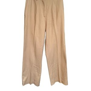 Reiss Beige Wide-Leg Trousers